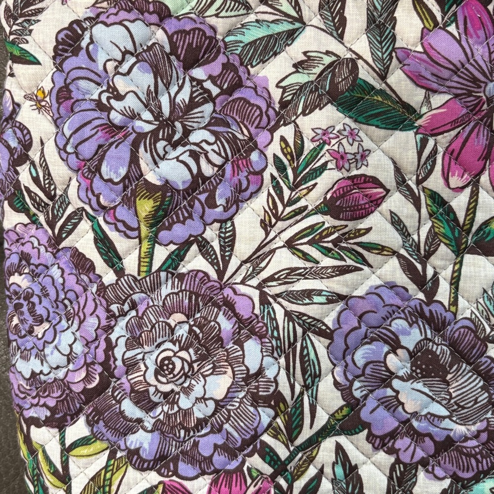 Vera Bradley purple floral and lady bug tote bag - Picture 3 of 9